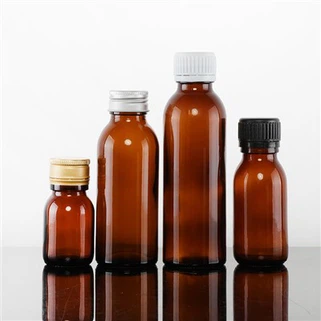 Chai xi-rô thủy tinh có nắp đậy